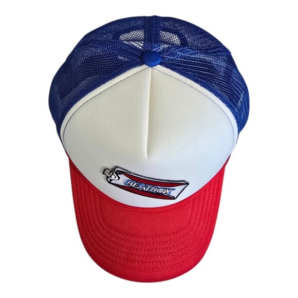 NEW! Beatbox Party Punch Adjustable Baseball Cap Trucker Hat Red White Blue - Picture 6 of 8